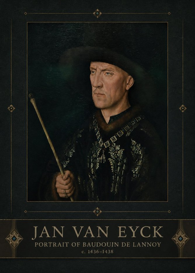 Jan van Eyck Portrait of Baudouin De Lannoy No3 - Plakat