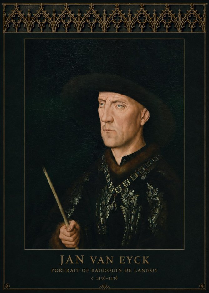 Jan van Eyck Portrait of Baudouin De Lannoy No4 - Plakat