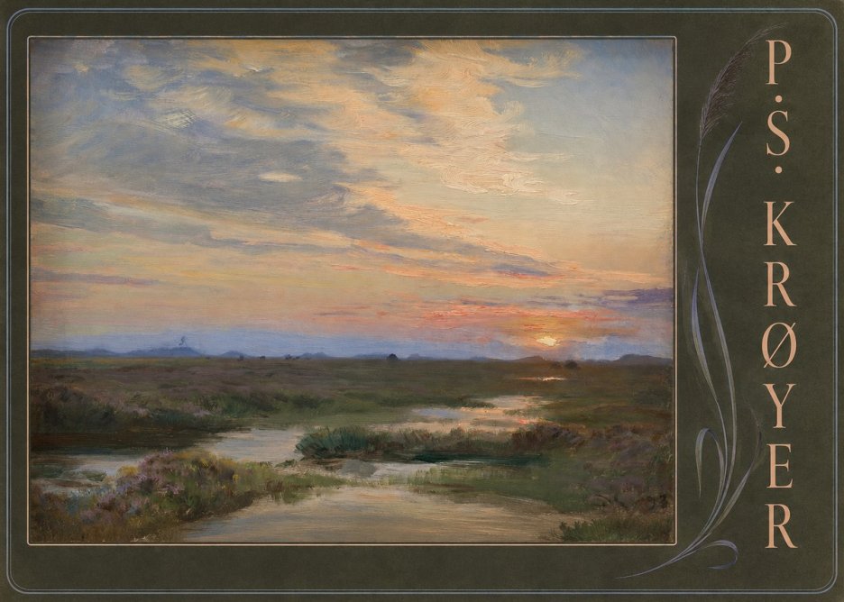 P.S. Krøyer Moorland with Sunset No3 - Plakat