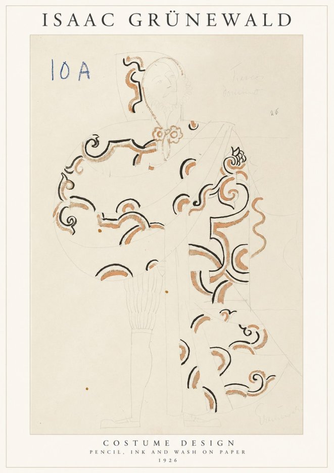 Isaac Grünewald Costume Design VIII No1 - Plakat