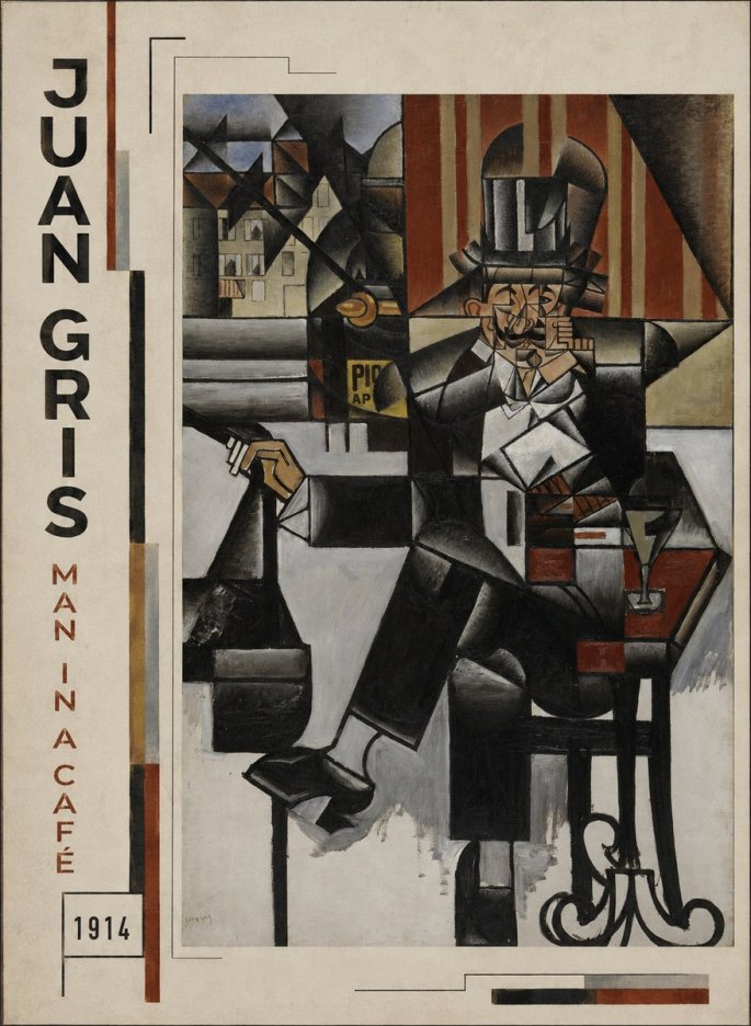 Juan Gris Man in a Café No2 - Plakat