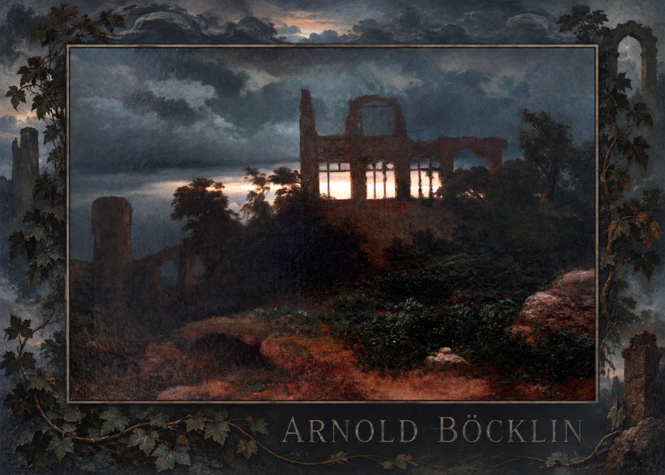 Arnold Böcklin Ruined Castle No4 - Plakat