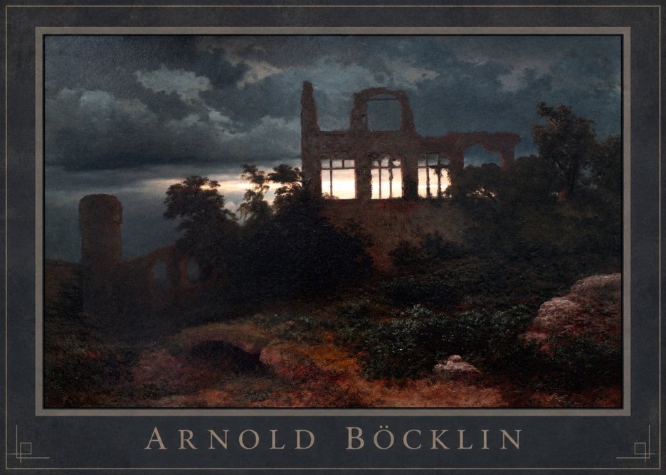 Arnold Böcklin Ruined Castle No6 - Plakat