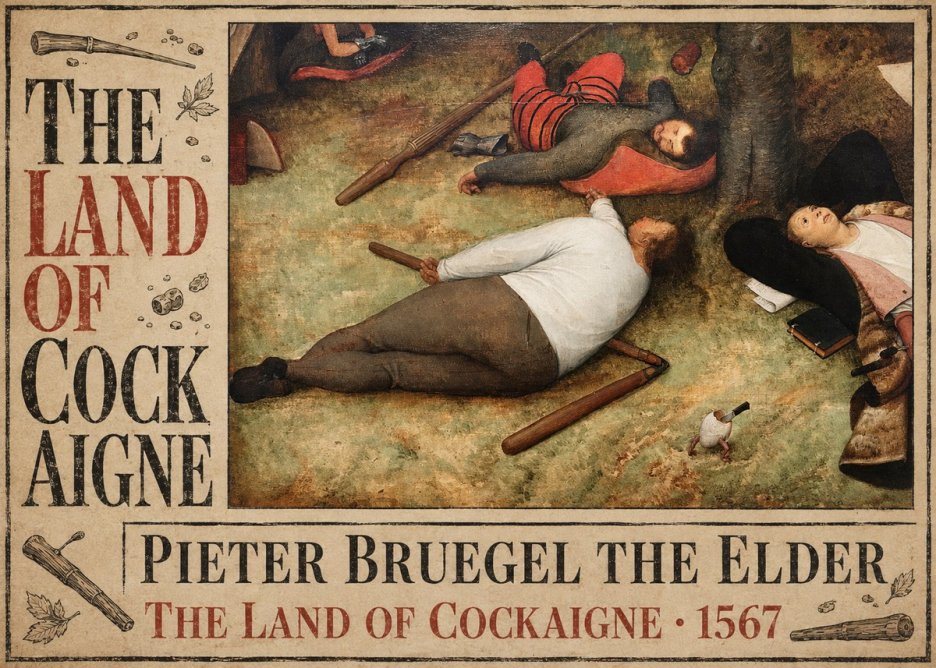 Pieter Bruegel The Land of Cockaigne I No6 - Plakat