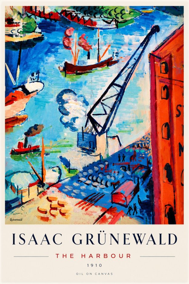 Isaac Grünewald The Harbour No6 - Plakat
