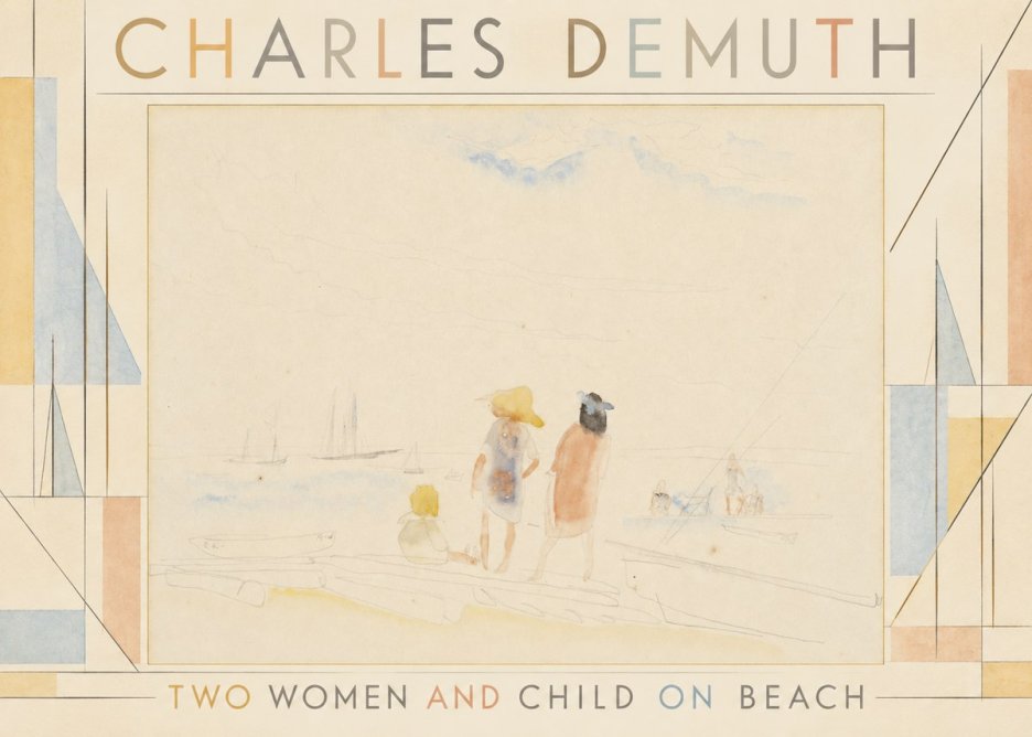 Charles Demuth Two Women and Child on Beach No4 - Plakat