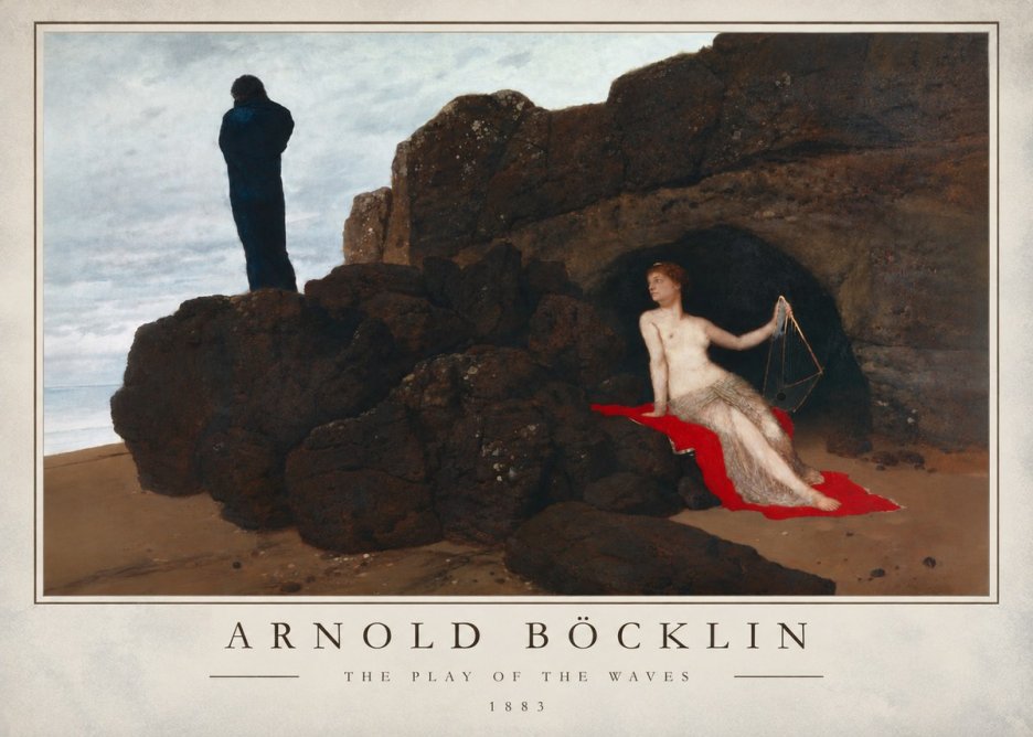 Arnold Böcklin The Play of the Waves No4 - Plakat
