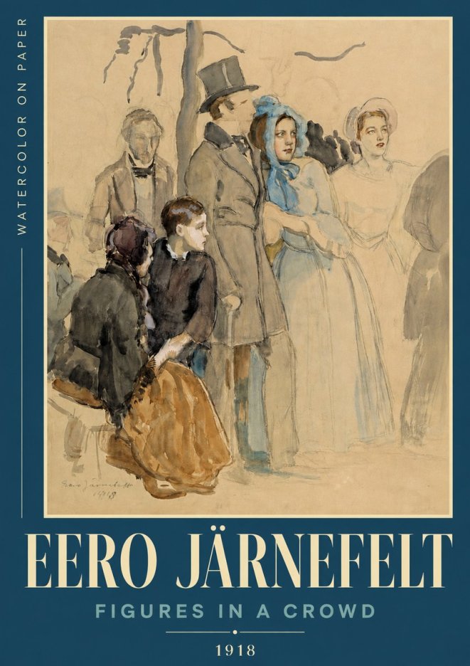 Eero Järnefelt Figures in a Crowd No3 - Plakat