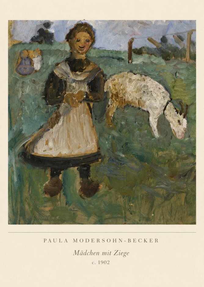 Paula Modersohn-Becker Mädchen Mit Ziege No6 - Plakat