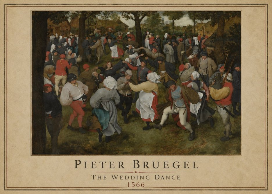 Pieter Bruegel The Wedding Dance I No1 - Plakat