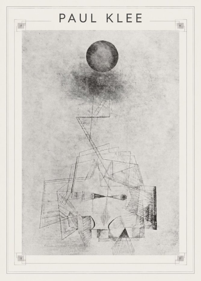 Paul Klee Abstract Study with Sphere and Ladder No1 - Plakat