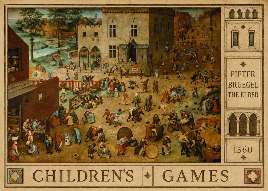 Pieter Bruegel Children's Games II No4 - Plakat