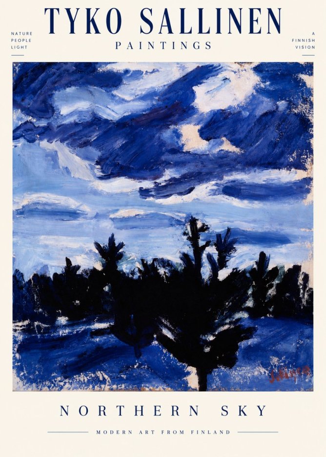 Tyko Sallinen Northern Sky No3 - Plakat