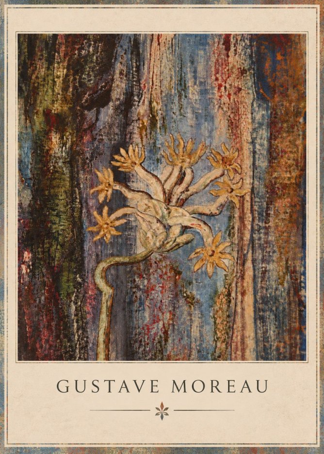 Gustave Moreau Fleur Mystérieuse No3 - Plakat