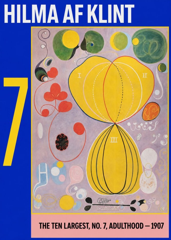 Hilma af Klint The Ten Largest, No. 7, Adulthood No3 - Plakat
