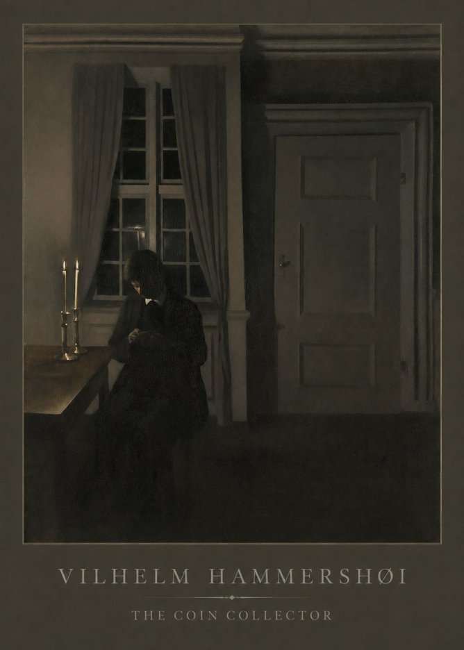 Vilhelm Hammershøi The Coin Collector No1 - Plakat