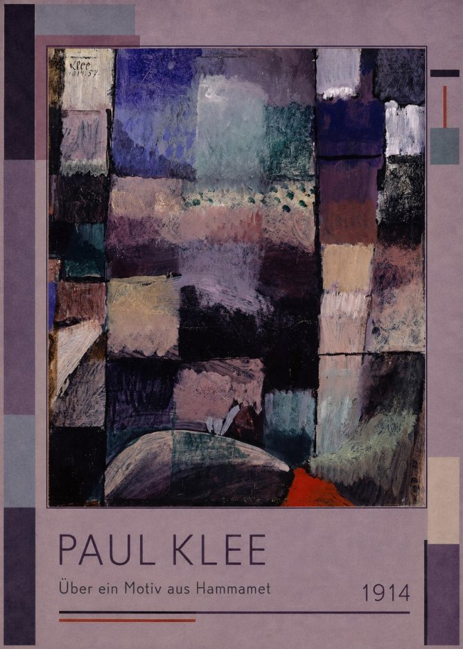 Paul Klee Über Ein Motiv Aus Hammamet No1 - Plakat