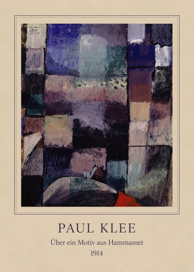 Paul Klee Über Ein Motiv Aus Hammamet No4 - Plakat