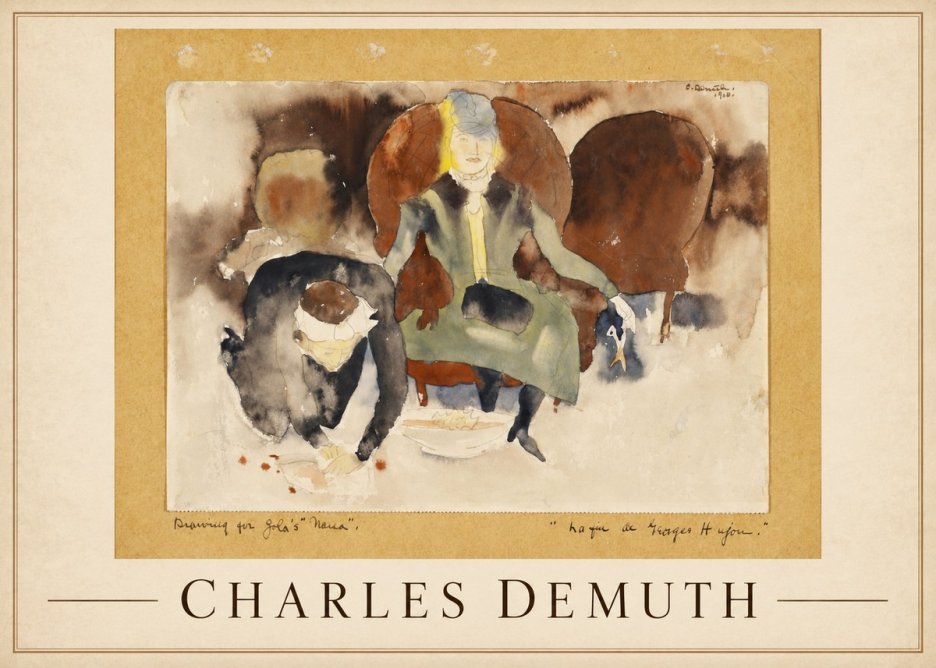 Charles Demuth Drawing for Zola's "Nana" No1 - Plakat