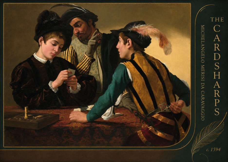 Michelangelo Merisi da Caravaggio The Cardsharps III No5 - Plakat