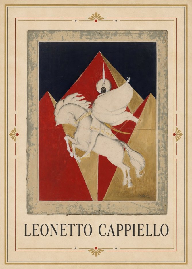 Leonetto Cappiello Rider on a White Horse No1 - Plakat
