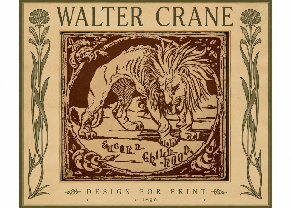 Walter Crane Sacred Childhood No5 - Plakat
