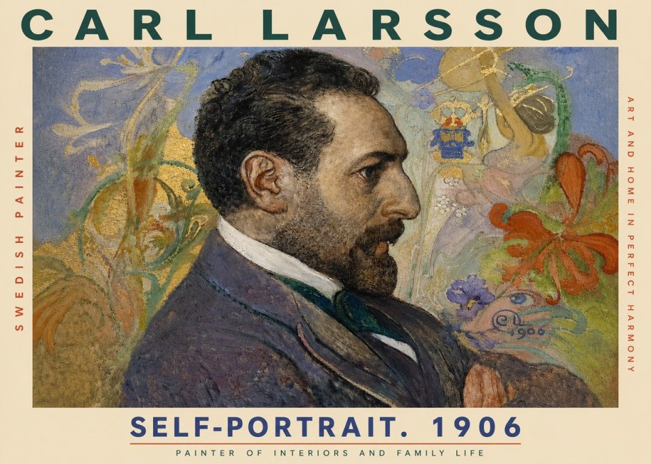 Carl Larsson Self-portrait. 1906 No3 - Plakat