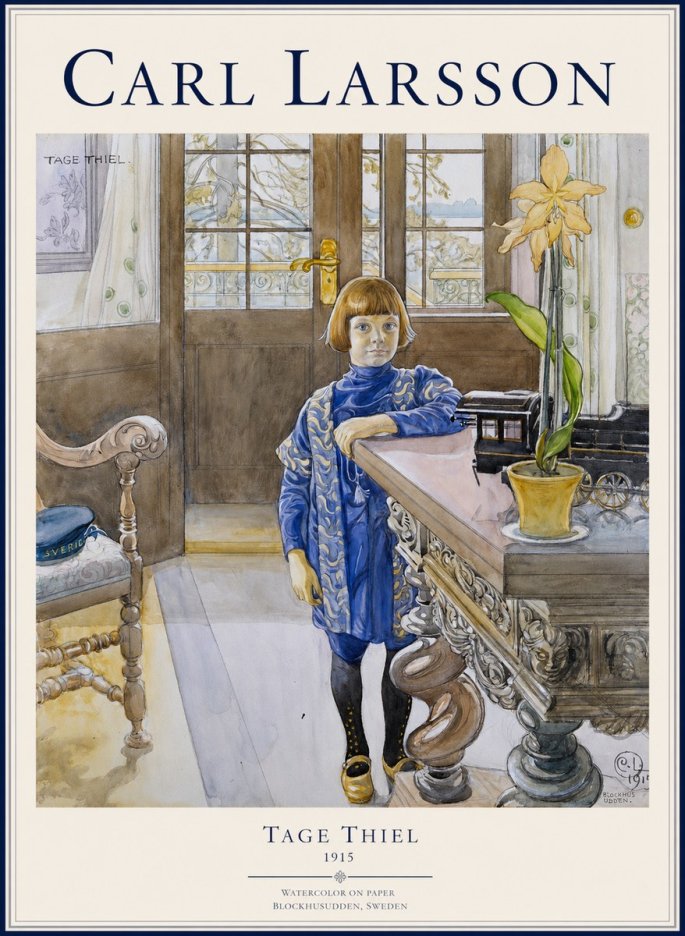 Carl Larsson The Artist's Son, Tage Thiel No5 - Plakat