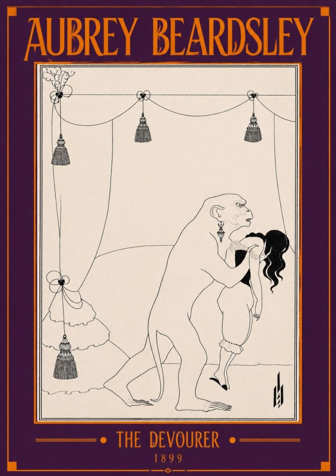 Aubrey Beardsley The Climax No4 - Plakat