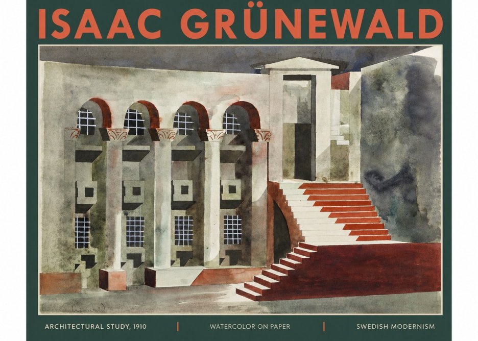Isaac Grünewald Architectural Study, 1910 No2 - Plakat