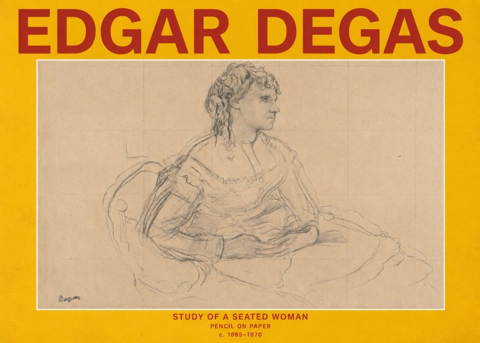 Edgar Degas Study of a Seated Woman No2 - Plakat