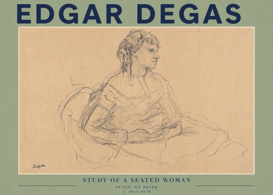 Edgar Degas Study of a Seated Woman No3 - Plakat