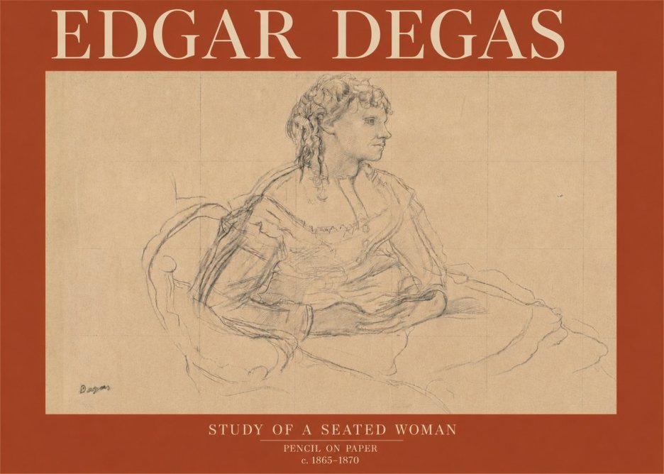 Edgar Degas Study of a Seated Woman No5 - Plakat