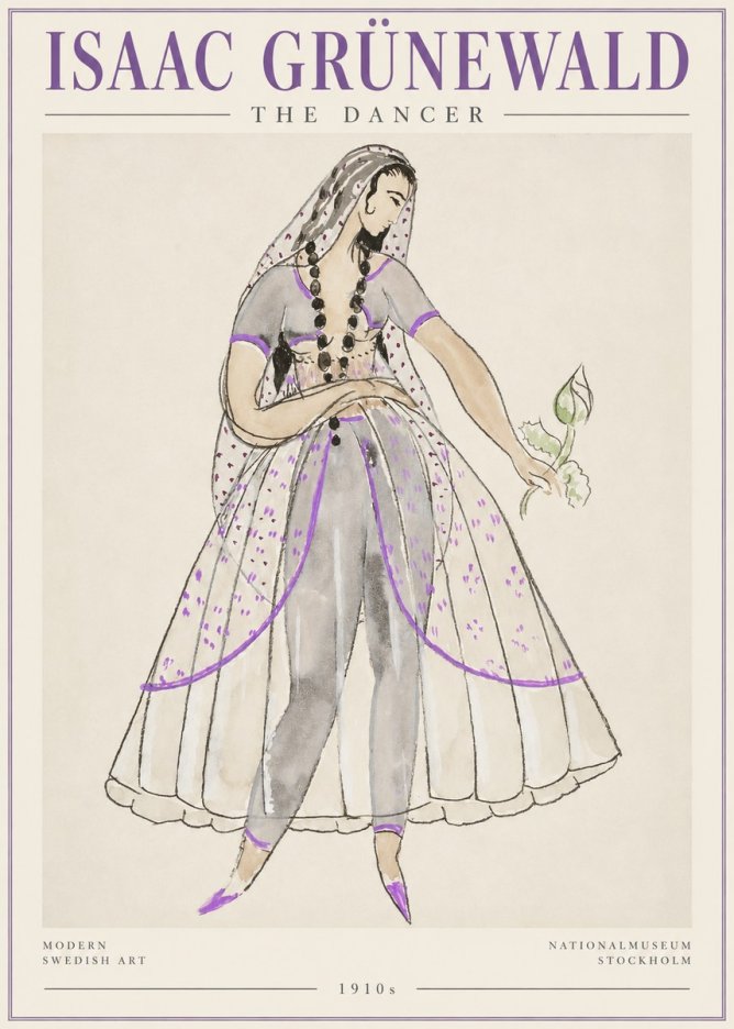 Isaac Grünewald Costume Study IV No3 - Plakat