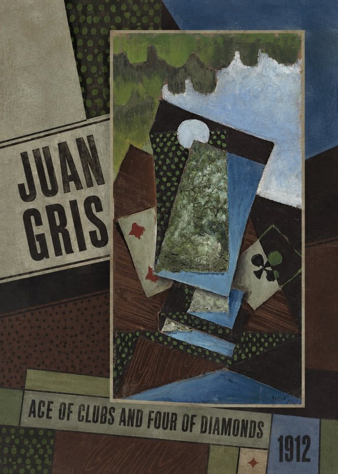 Juan Gris Ace of Clubs and Four of Diamonds No4 - Plakat