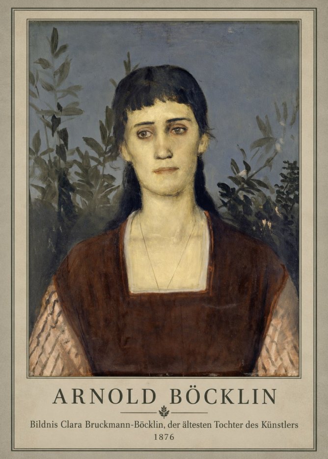 Arnold Böcklin Bildnis Clara Bruckmann-böcklin, Der Ältesten Tochter Des Künstlers No1 - Plakat