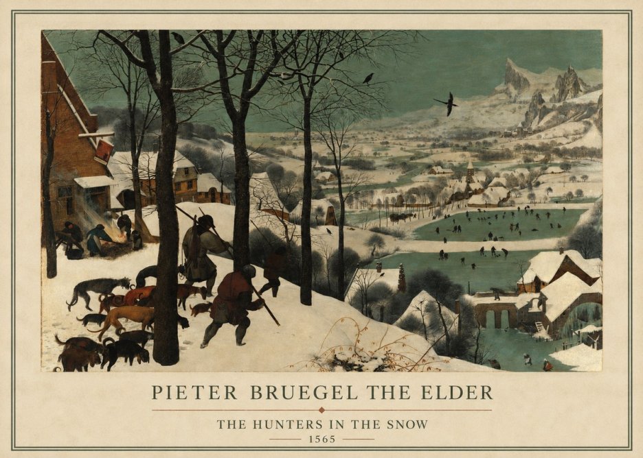 Pieter Bruegel The Hunters in the Snow I No1 - Plakat
