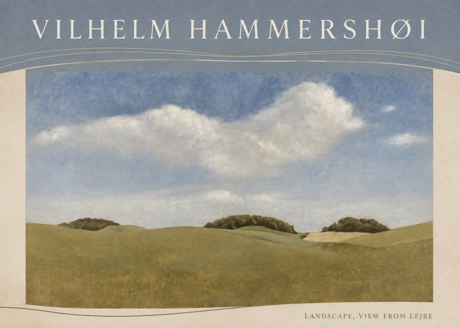 Vilhelm Hammershøi Landscape, View from Lejre No5 - Plakat