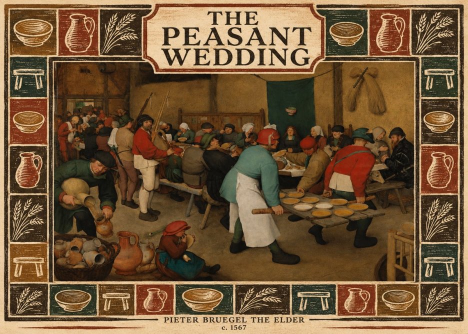 Pieter Bruegel The Peasant Wedding V No6 - Plakat