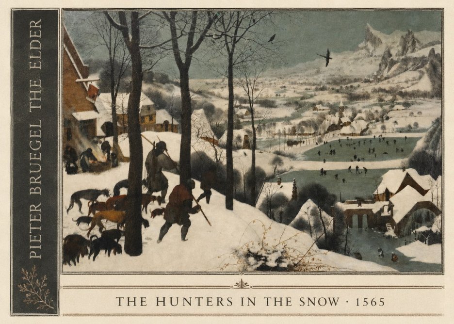 Pieter Bruegel The Hunters in the Snow II No2 - Plakat