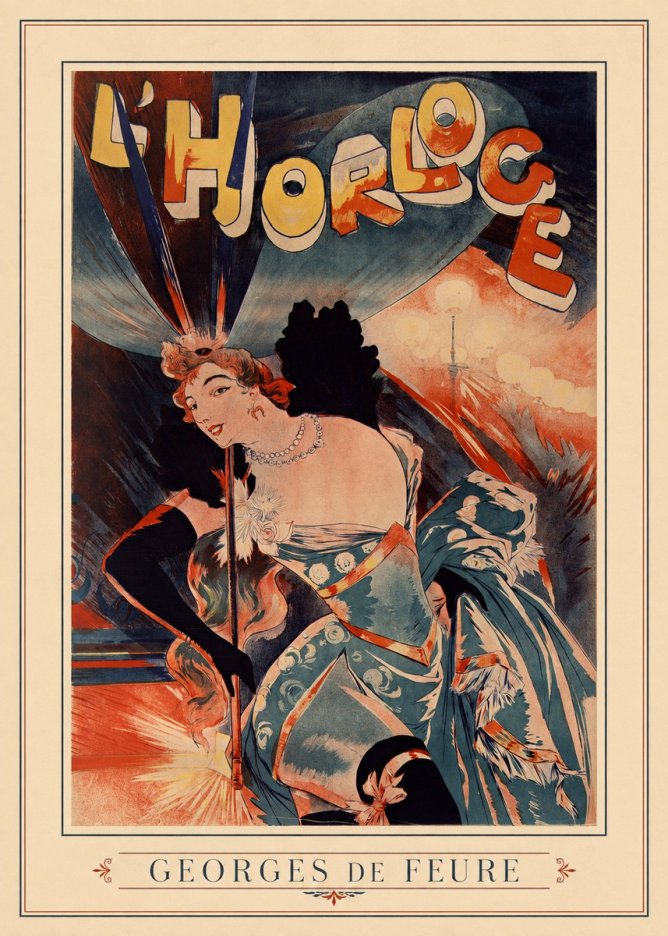 Georges de Feure L'horloge II No4 - Plakat