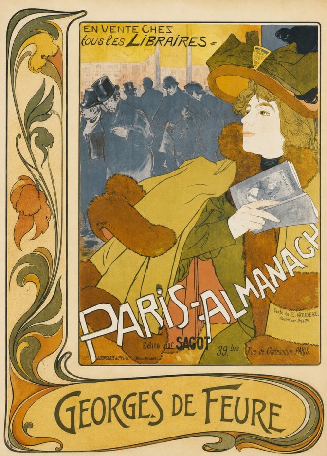 Georges de Feure Paris-almanach I No2 - Plakat