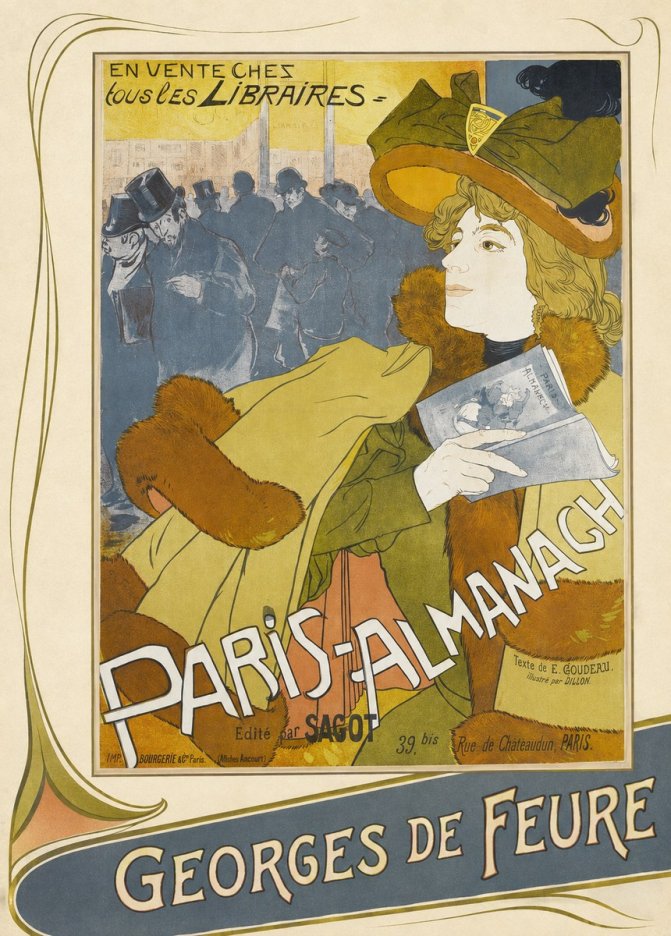 Georges de Feure Paris-almanach I No5 - Plakat