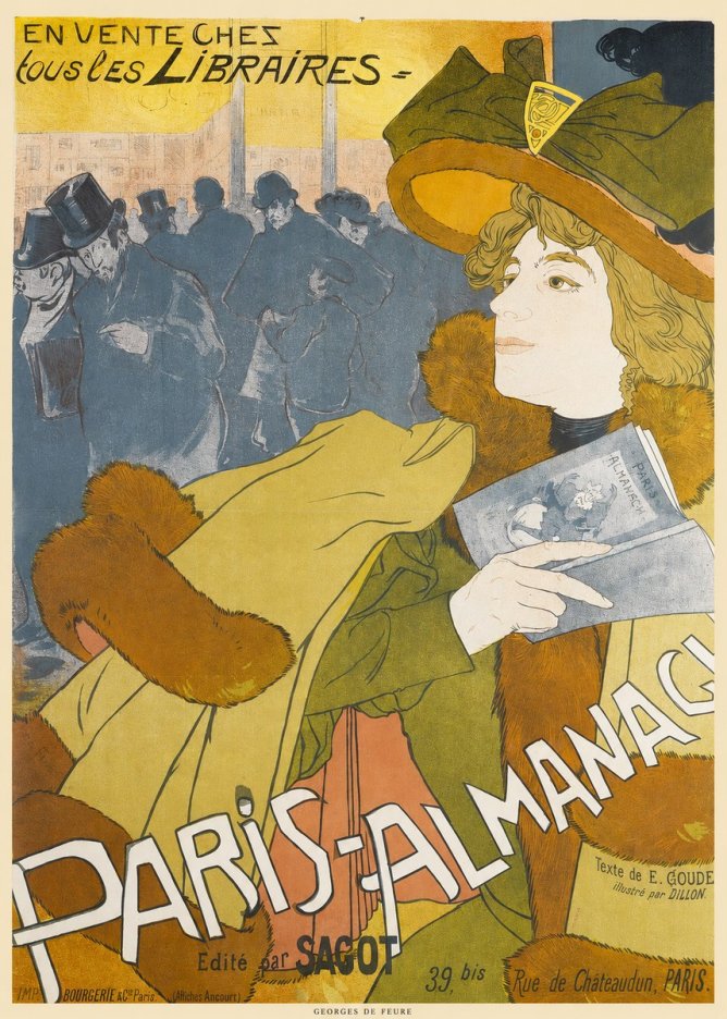 Georges de Feure Paris-almanach I No6 - Plakat