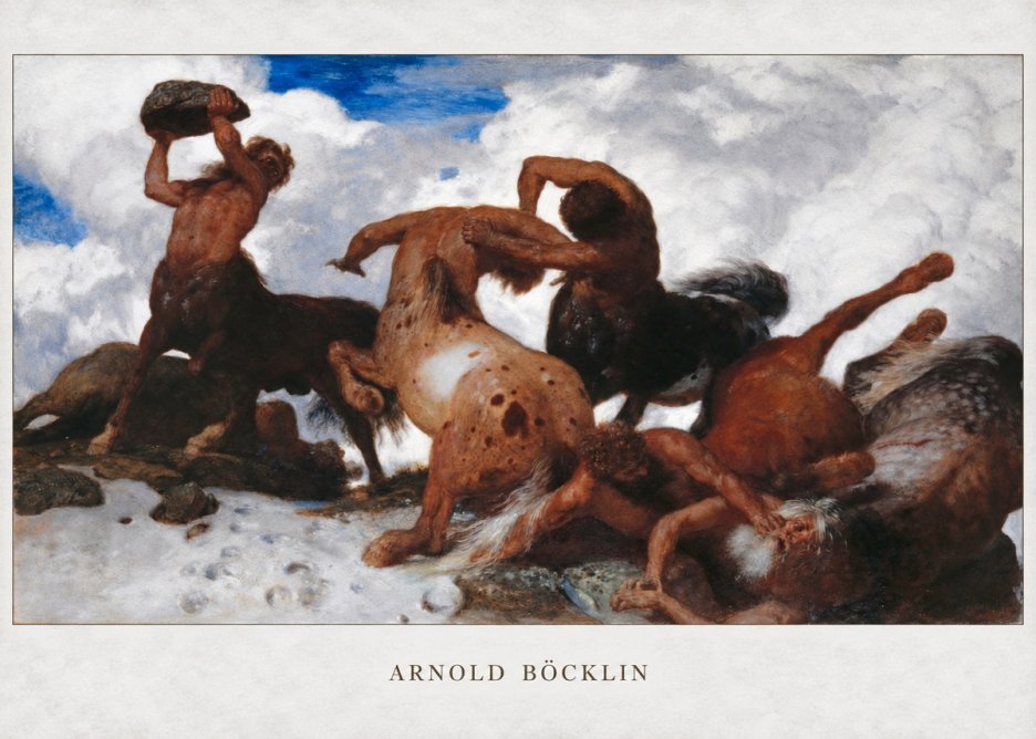 Arnold Böcklin Battle of the Centaurs No2 - Plakat