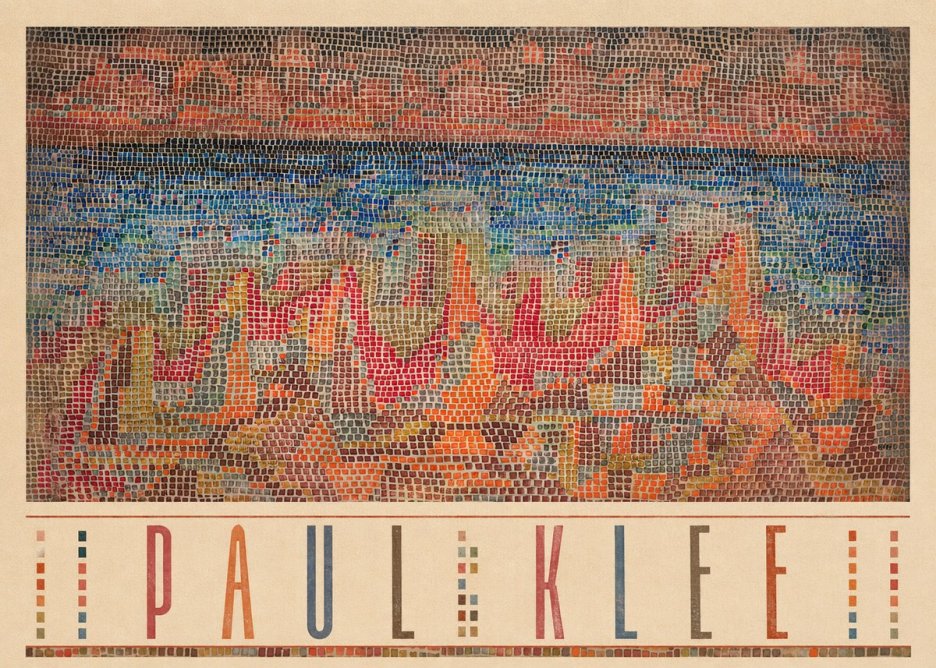 Paul Klee Abstract Gridded Composition No3 - Plakat