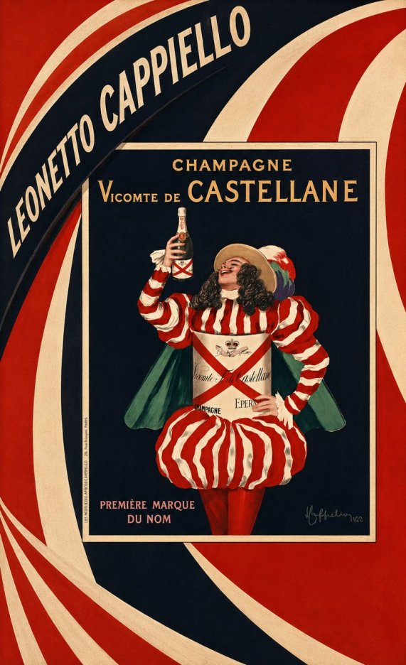 Leonetto Cappiello Champagne Vicomte De Castellane No5 - Plakat
