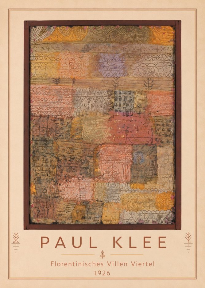 Paul Klee Florentinisches Villen Viertel No3 - Plakat