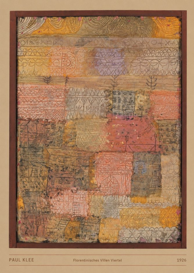 Paul Klee Florentinisches Villen Viertel No5 - Plakat