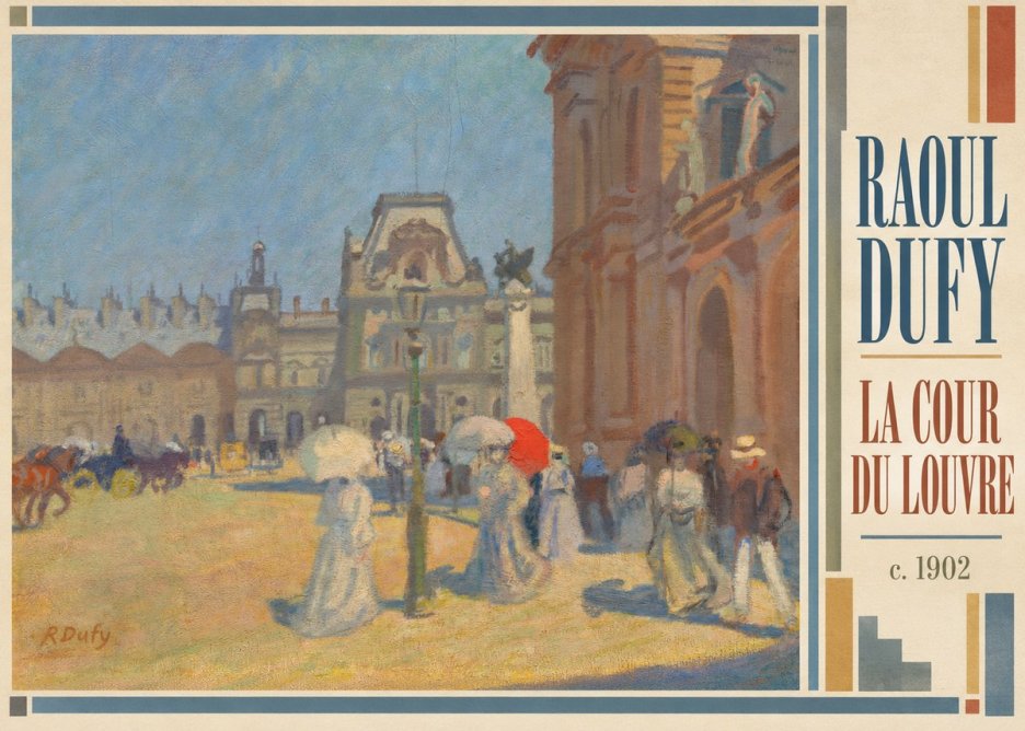 Raoul Dufy La Cour Du Louvre No3 - Plakat